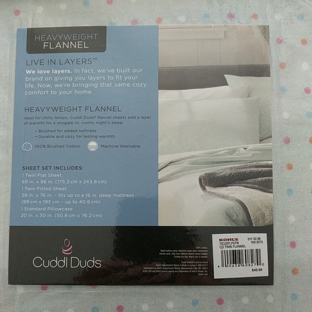 Nwot flannel sheet set